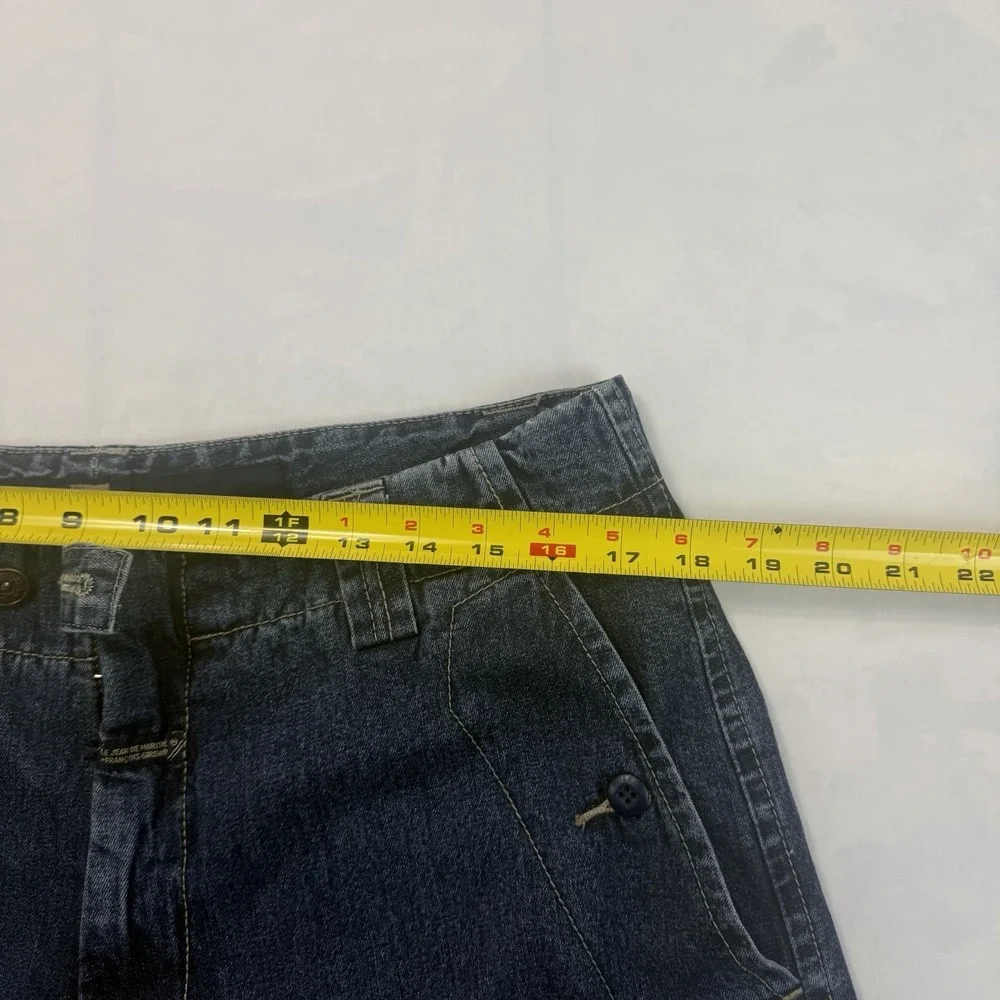Marithe Francois Girbaud Shuttle Cargo Jeans Mens 34x35 Y2K Reflective M+FG